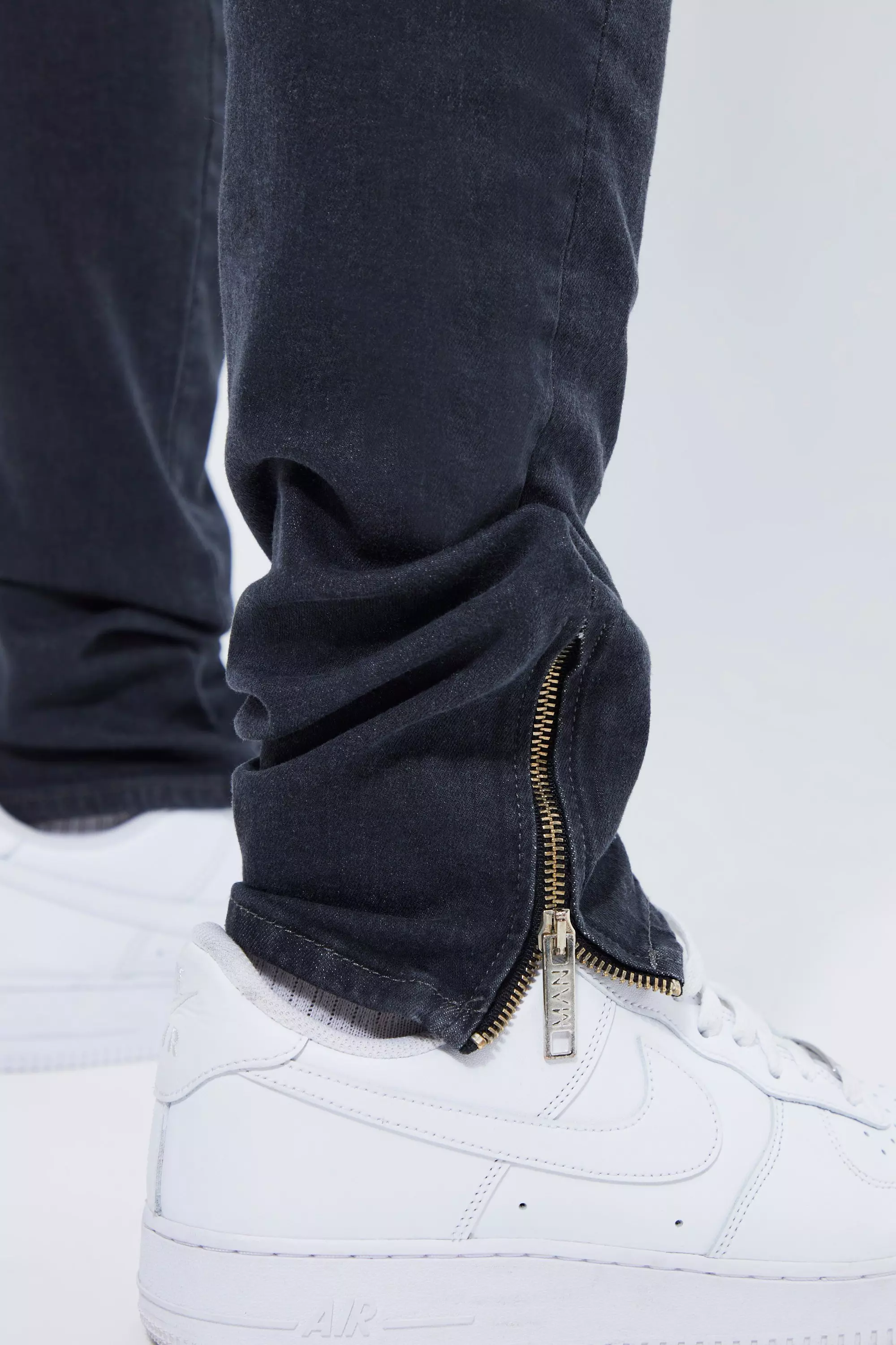 Mens jeans best sale with zip ankle